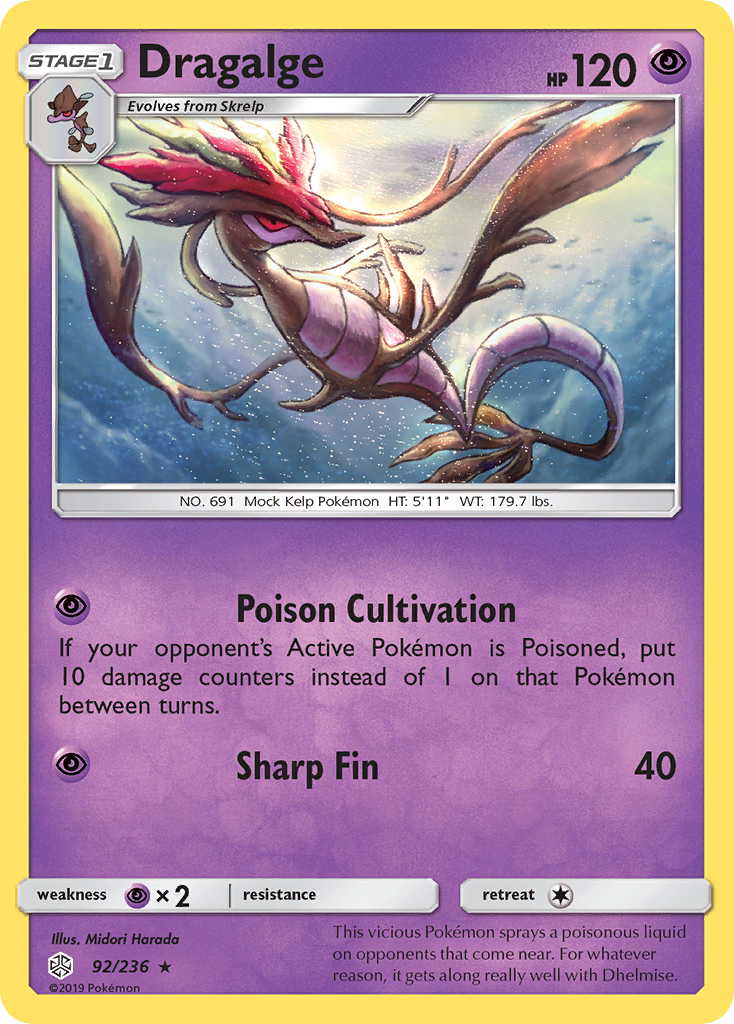 Dragalge (92/236) [Sun & Moon: Cosmic Eclipse] | Dumpster Cat Games