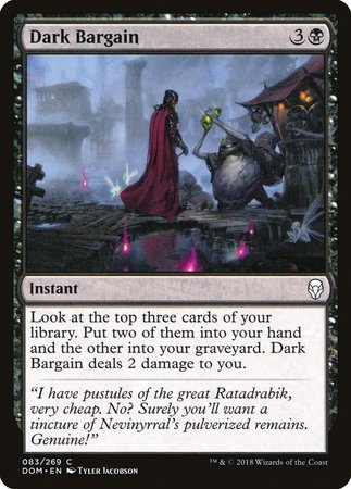 Dark Bargain [Dominaria] | Dumpster Cat Games