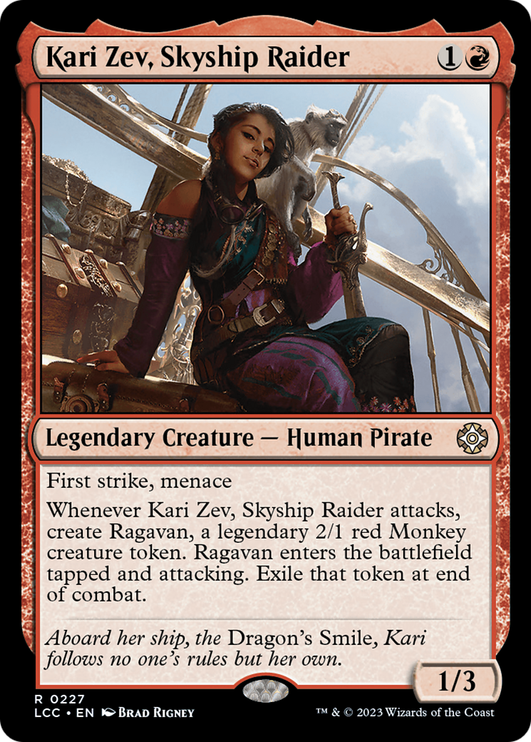 Kari Zev, Skyship Raider [The Lost Caverns of Ixalan Commander] | Dumpster Cat Games