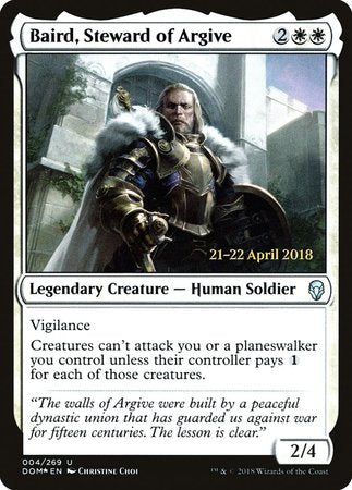 Baird, Steward of Argive [Dominaria Promos] | Dumpster Cat Games