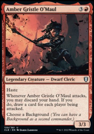 Amber Gristle O'Maul [Commander Legends: Battle for Baldur's Gate] | Dumpster Cat Games