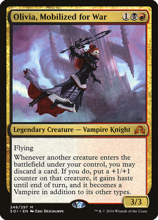 Olivia, Mobilized for War [Shadows over Innistrad] | Dumpster Cat Games