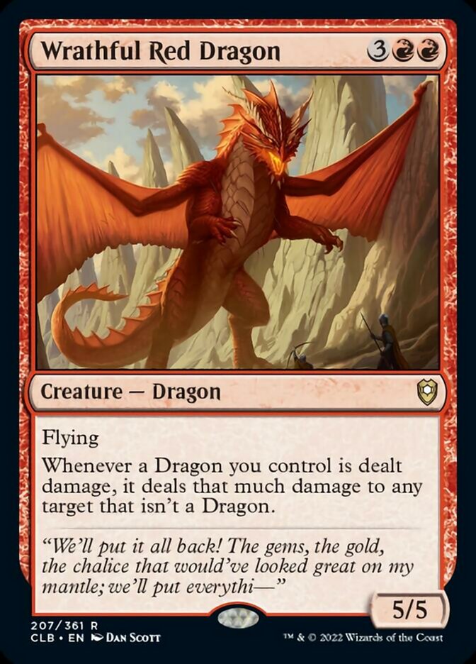 Wrathful Red Dragon [Commander Legends: Battle for Baldur's Gate] | Dumpster Cat Games