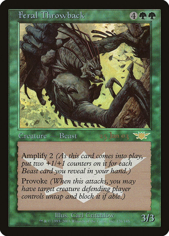 Feral Throwback [Legions Promos] | Dumpster Cat Games