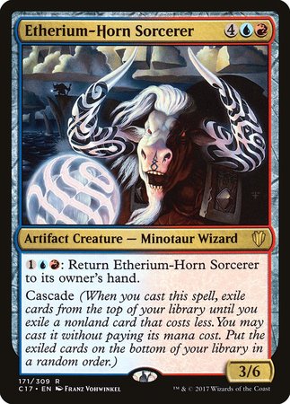 Etherium-Horn Sorcerer [Commander 2017] | Dumpster Cat Games
