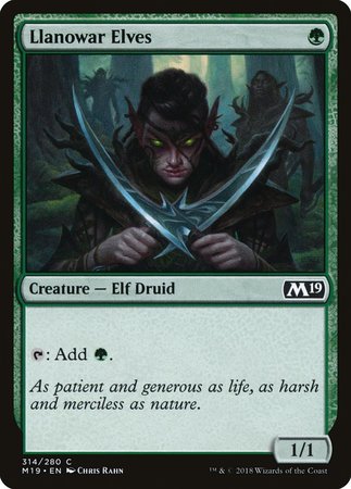 Llanowar Elves [Core Set 2019] | Dumpster Cat Games