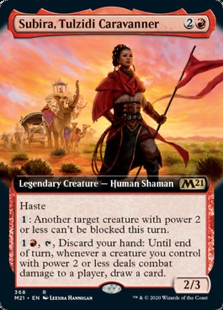 Subira, Tulzidi Caravanner (Extended Art) [Core Set 2021] | Dumpster Cat Games