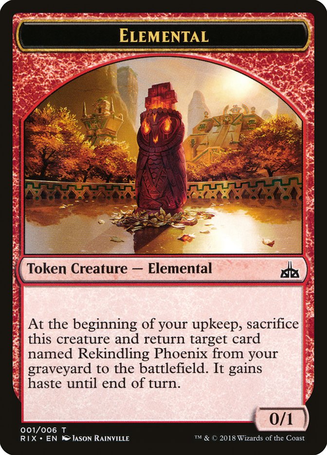 Elemental (001/006) [Rivals of Ixalan Tokens] | Dumpster Cat Games