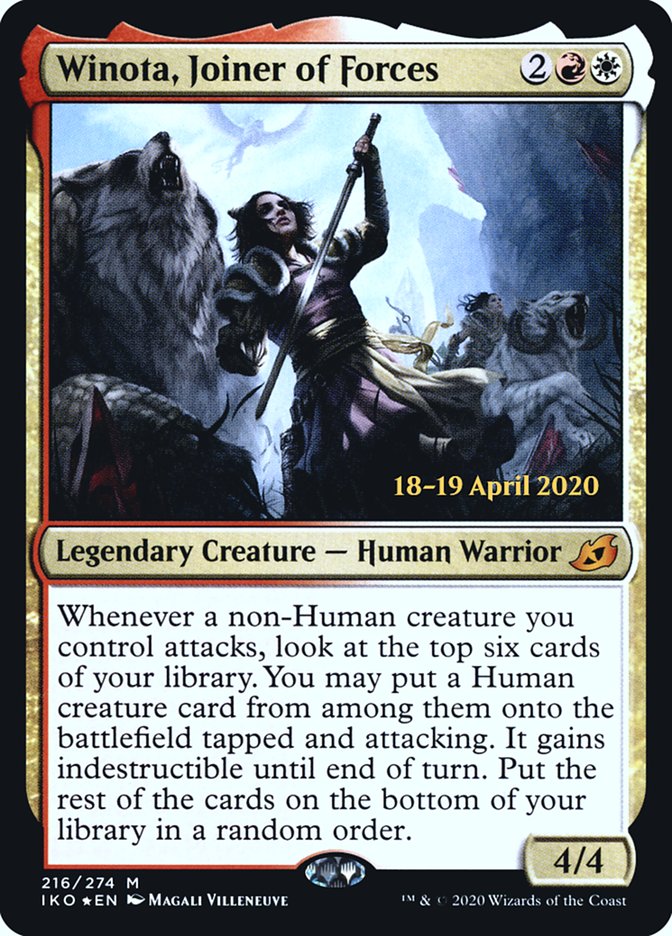 Winota, Joiner of Forces  [Ikoria: Lair of Behemoths Prerelease Promos] | Dumpster Cat Games