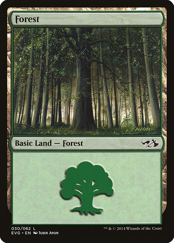 Forest (30) (Elves vs. Goblins) [Duel Decks Anthology] | Dumpster Cat Games