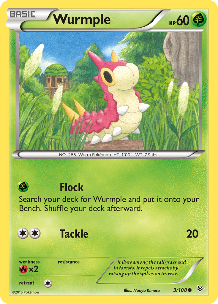 Wurmple (3/108) [XY: Roaring Skies] | Dumpster Cat Games