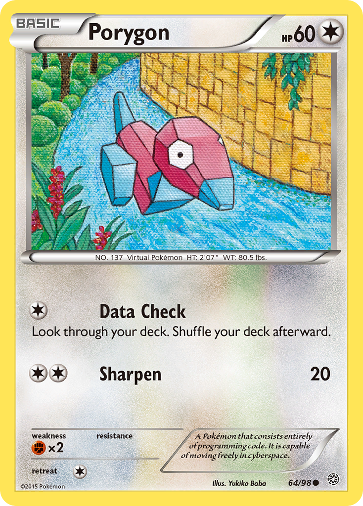 Porygon (64/98) [XY: Ancient Origins] | Dumpster Cat Games