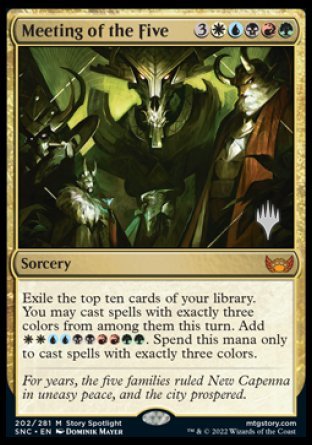 Meeting of the Five (Promo Pack) [Streets of New Capenna Promos] | Dumpster Cat Games