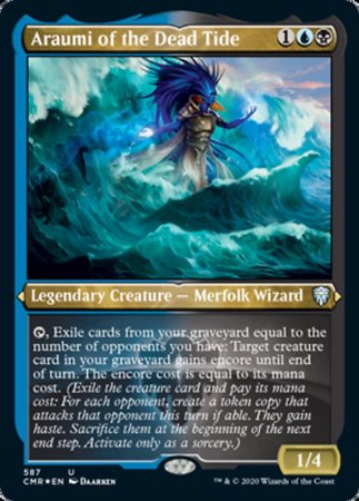 Araumi of the Dead Tide (Foil Etched) [Commander Legends] | Dumpster Cat Games