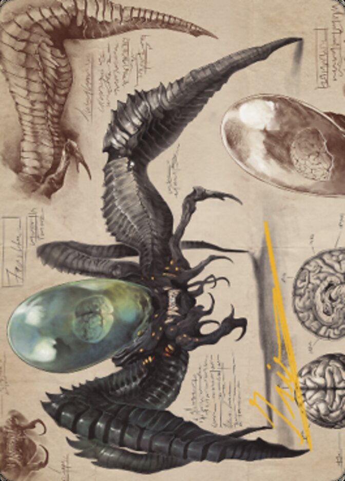 Psychosis Crawler Art Card (Gold-Stamped Signature) [The Brothers' War Art Series] | Dumpster Cat Games