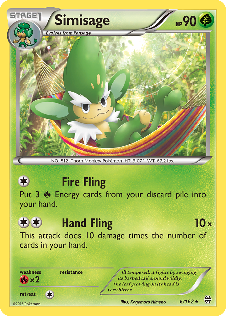 Simisage (6/162) [XY: BREAKthrough] | Dumpster Cat Games