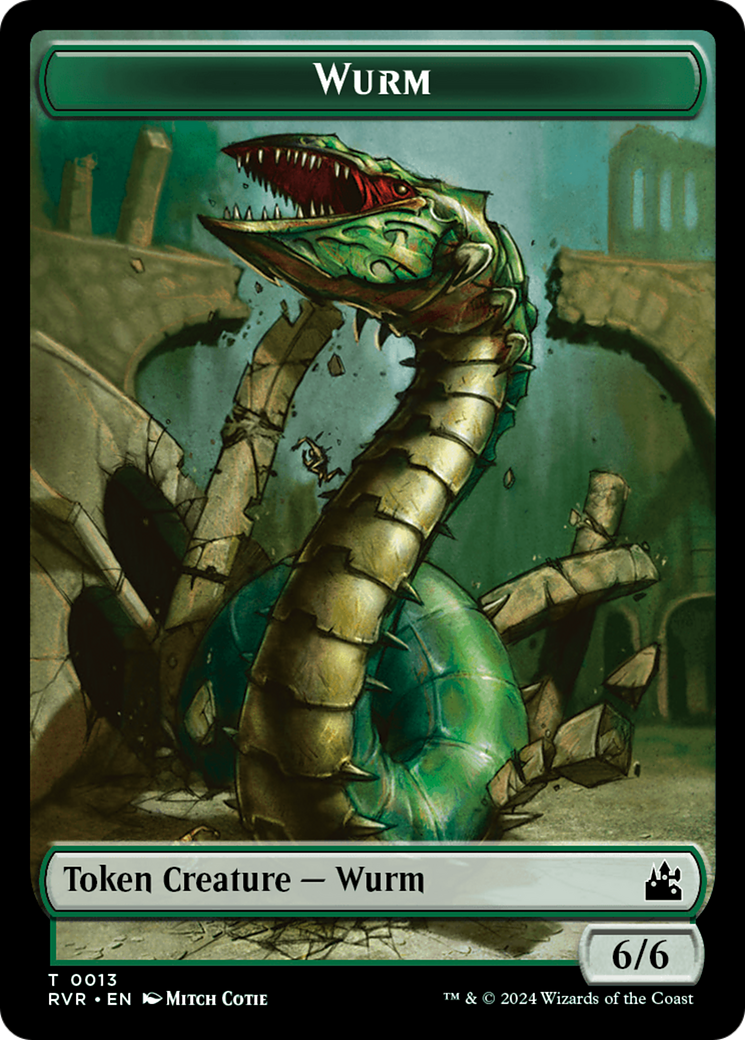 Wurm Token [Ravnica Remastered Tokens] | Dumpster Cat Games