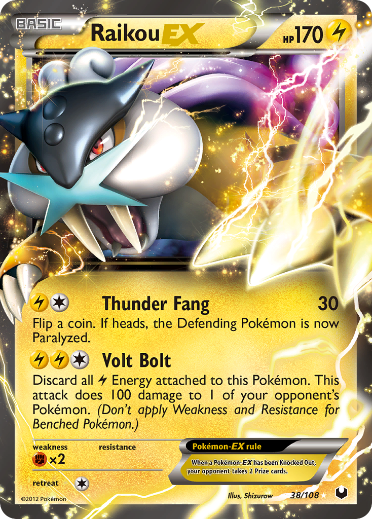 Raikou EX (38/108) [Black & White: Dark Explorers] | Dumpster Cat Games