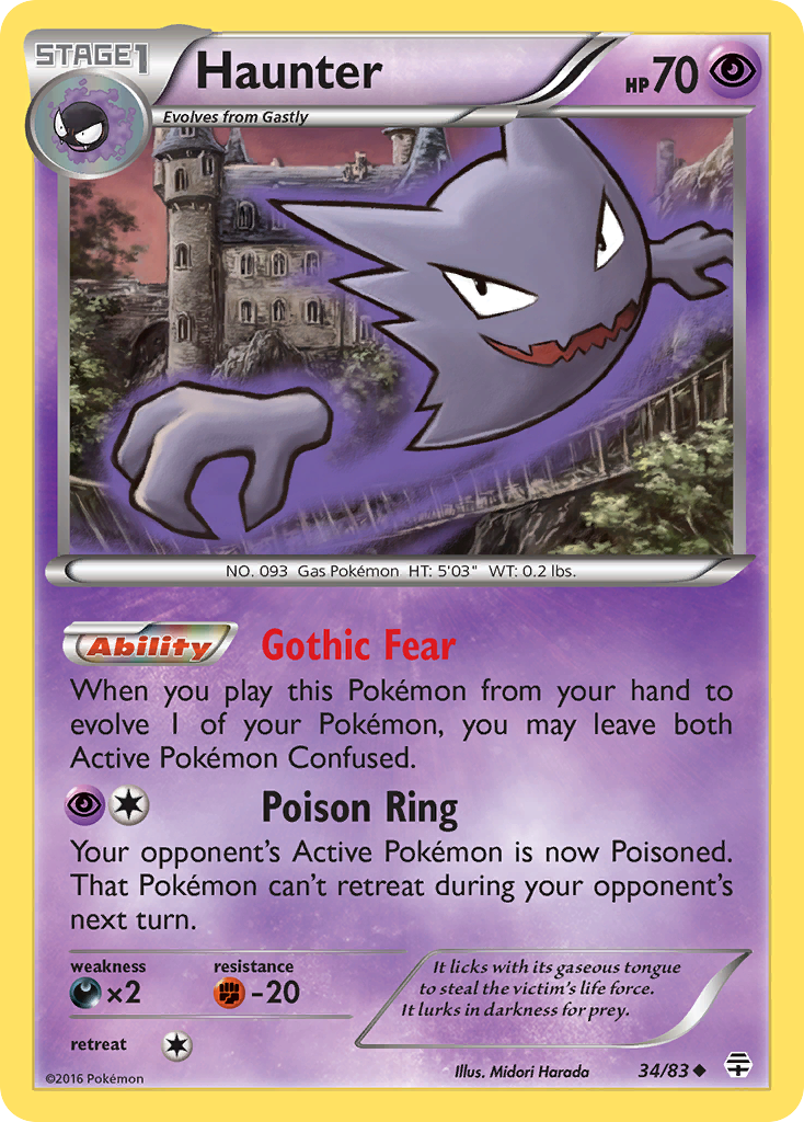 Haunter (34/83) [XY: Generations] | Dumpster Cat Games