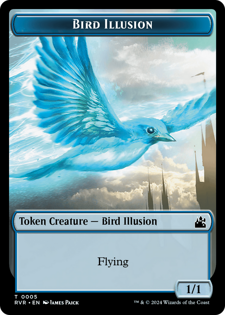 Goblin (0008) // Bird Illusion Double-Sided Token [Ravnica Remastered Tokens] | Dumpster Cat Games