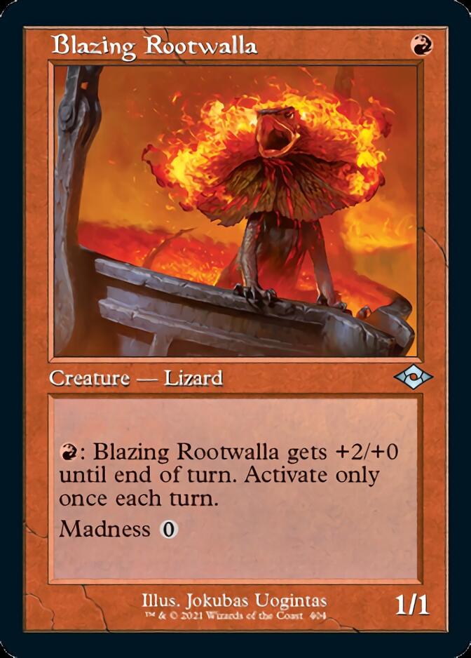 Blazing Rootwalla (Retro Foil Etched) [Modern Horizons 2] | Dumpster Cat Games