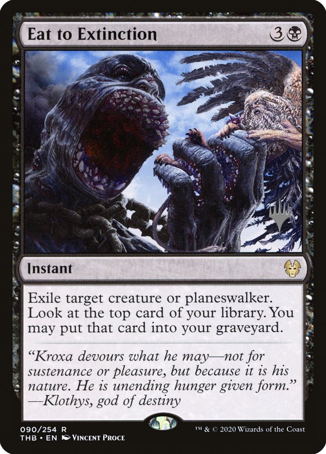 Eat to Extinction (Promo Pack) [Theros Beyond Death Promos] | Dumpster Cat Games