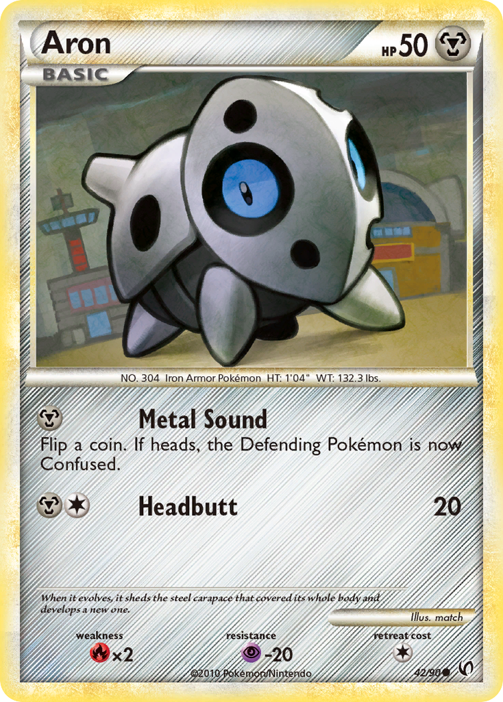 Aron (42/90) [HeartGold & SoulSilver: Undaunted] | Dumpster Cat Games