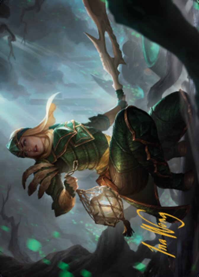 Argothian Opportunist Art Card (Gold-Stamped Signature) [The Brothers' War Art Series] | Dumpster Cat Games