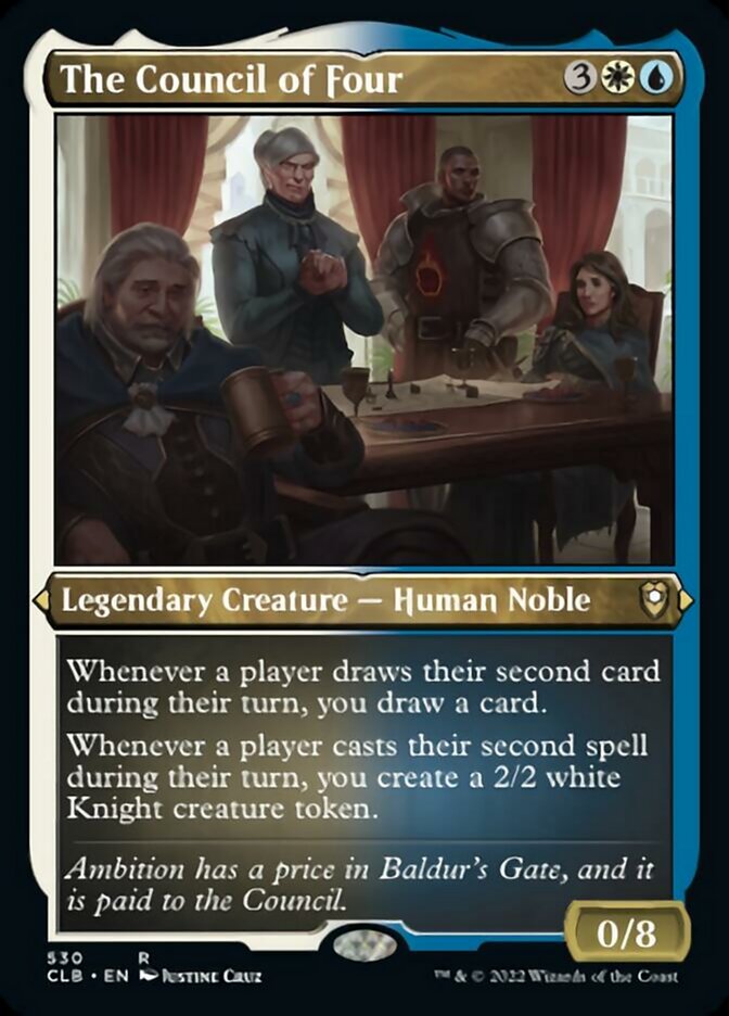 The Council of Four (Foil Etched) [Commander Legends: Battle for Baldur's Gate] | Dumpster Cat Games
