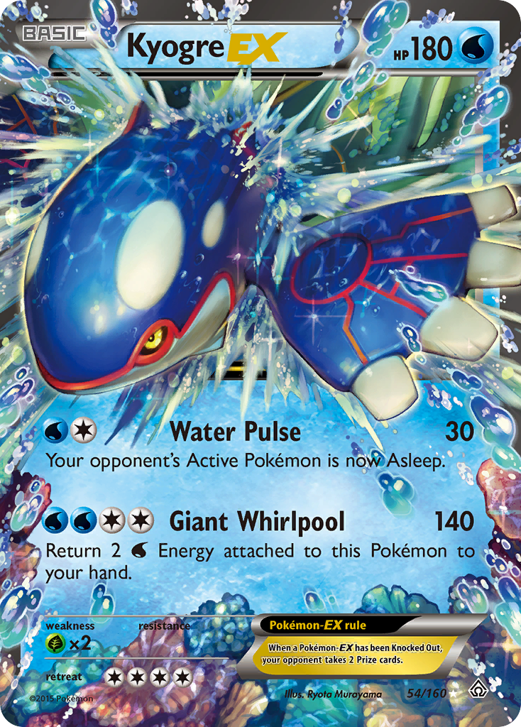 Kyogre EX (54/160) [XY: Primal Clash] | Dumpster Cat Games