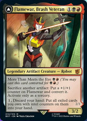 Flamewar, Brash Veteran // Flamewar, Streetwise Operative [Universes Beyond: Transformers] | Dumpster Cat Games