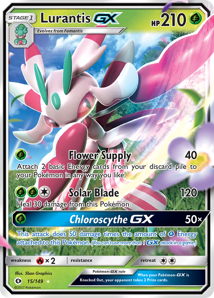 Lurantis GX (15/149) [Sun & Moon: Base Set] | Dumpster Cat Games