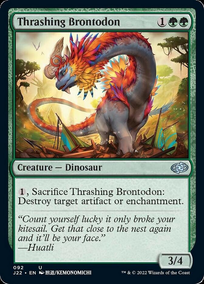 Thrashing Brontodon [Jumpstart 2022] | Dumpster Cat Games