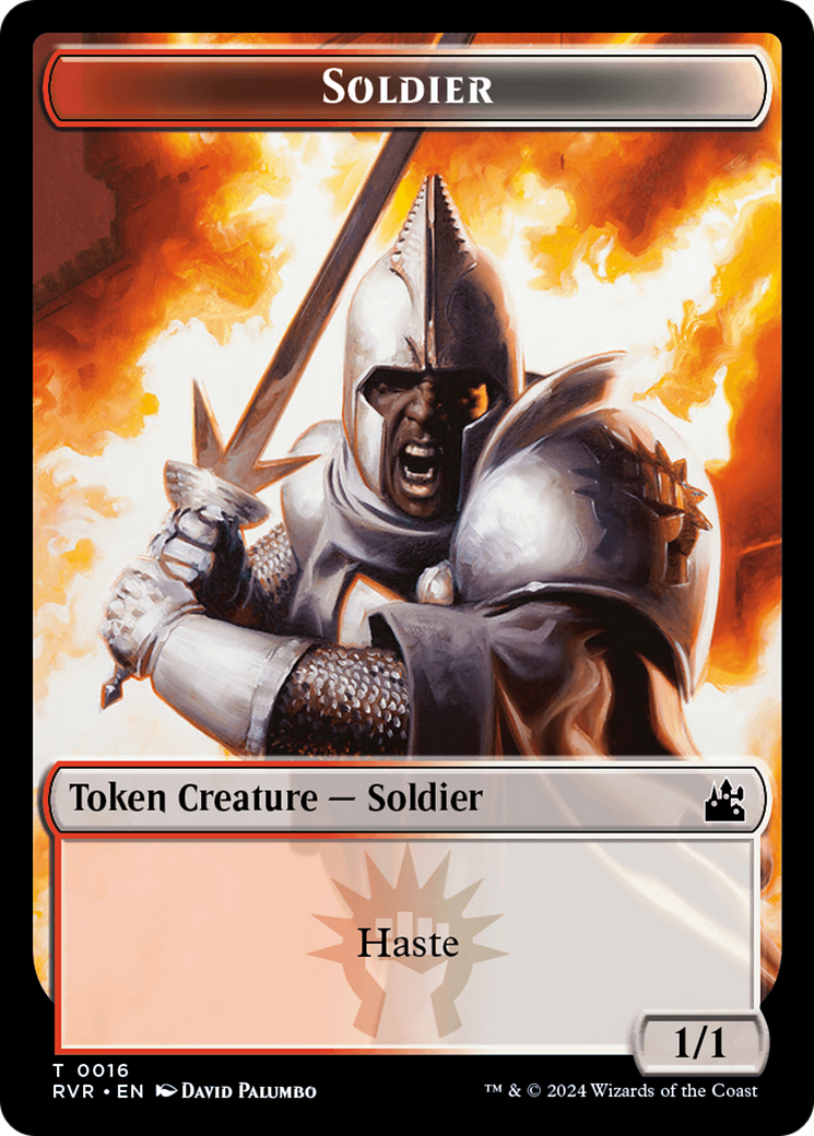 Goblin (0008) // Soldier Double-Sided Token [Ravnica Remastered Tokens] | Dumpster Cat Games