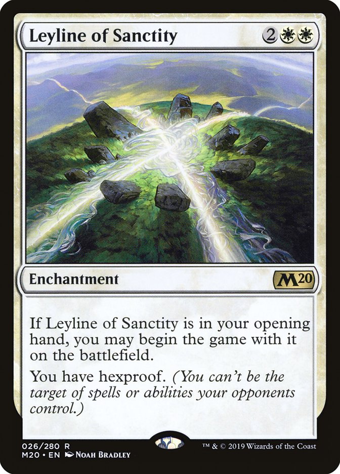 Leyline of Sanctity [Core Set 2020] | Dumpster Cat Games