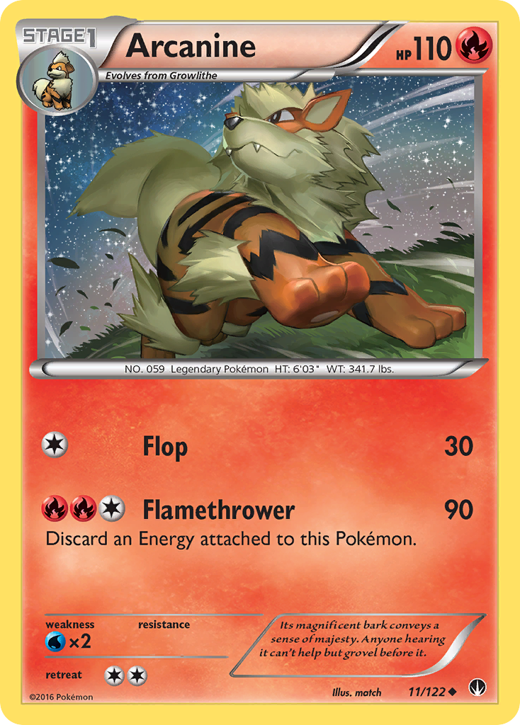Arcanine (11/122) [XY: BREAKpoint] | Dumpster Cat Games