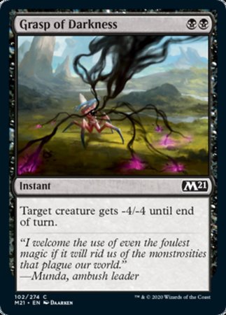 Grasp of Darkness [Core Set 2021] | Dumpster Cat Games