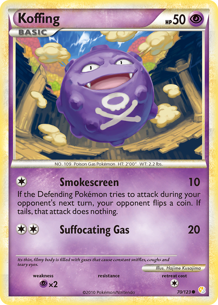Koffing (70/123) [HeartGold & SoulSilver: Base Set] | Dumpster Cat Games