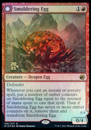 Smoldering Egg // Ashmouth Dragon [Innistrad: Midnight Hunt Prerelease Promos] | Dumpster Cat Games