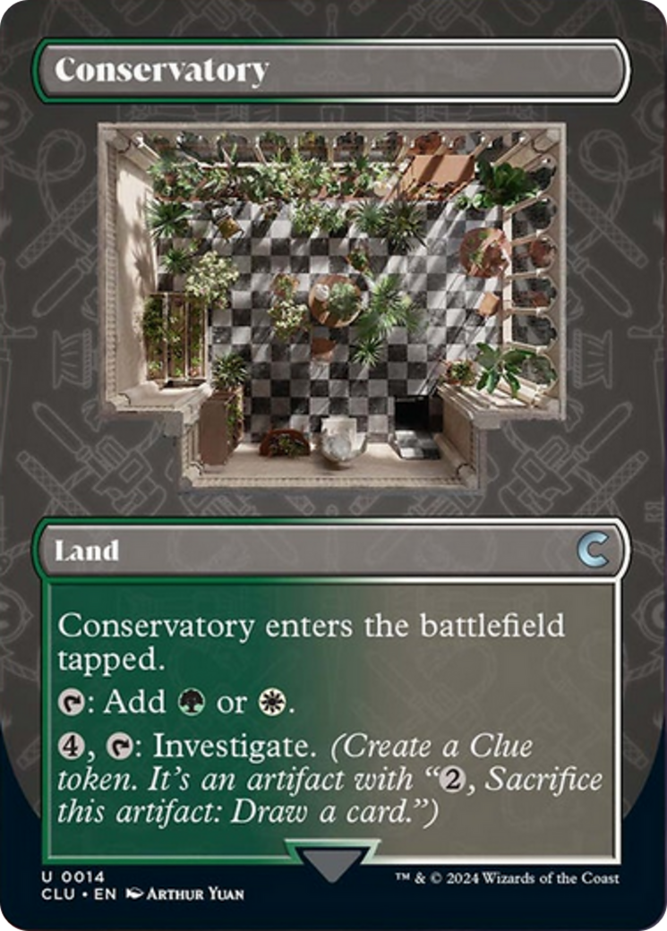 Conservatory (Borderless) [Ravnica: Clue Edition] | Dumpster Cat Games