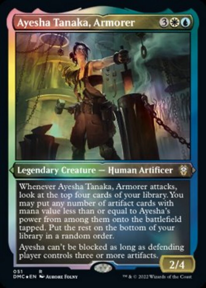 Ayesha Tanaka, Armorer (Foil Etched) [Dominaria United Commander] | Dumpster Cat Games