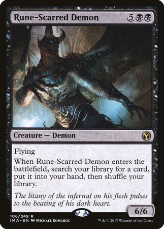 Rune-Scarred Demon [Iconic Masters] | Dumpster Cat Games