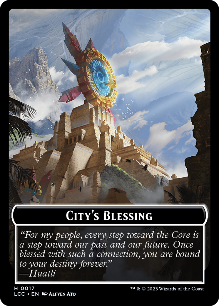 City's Blessing // Vampire (0004) Double-Sided Token [The Lost Caverns of Ixalan Commander Tokens] | Dumpster Cat Games