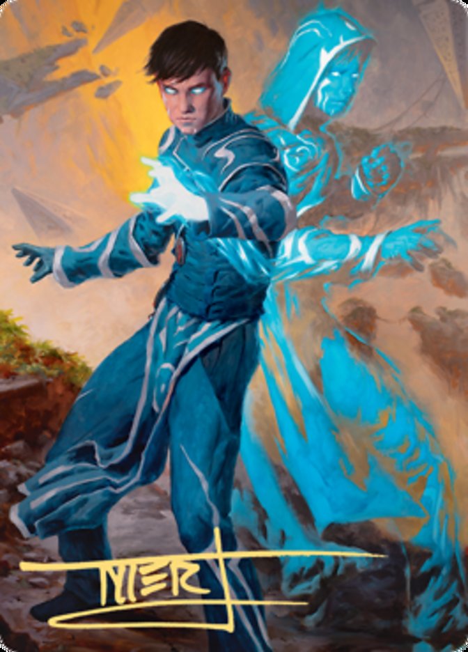 Jace, Mirror Mage 1 Art Card (Gold-Stamped Signature) [Zendikar Rising Art Series] | Dumpster Cat Games