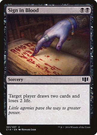 Sign in Blood [Commander 2014] | Dumpster Cat Games