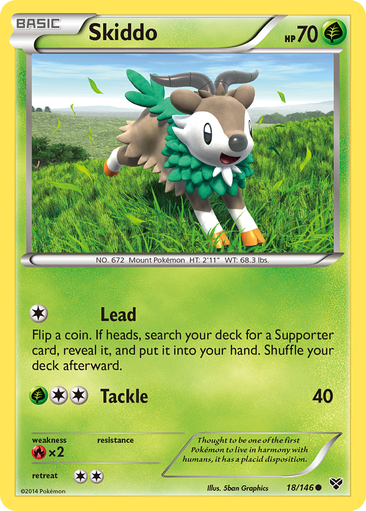 Skiddo (18/146) [XY: Base Set] | Dumpster Cat Games