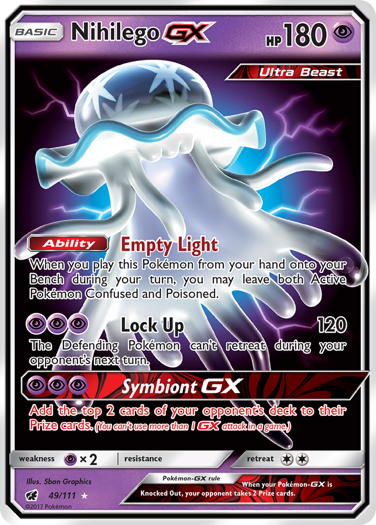 Nihilego GX (49/111) [Sun & Moon: Crimson Invasion] | Dumpster Cat Games