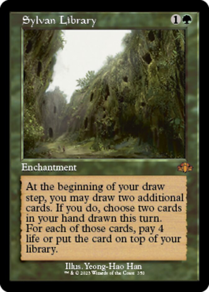 Sylvan Library (Retro) [Dominaria Remastered] | Dumpster Cat Games