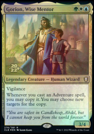Gorion, Wise Mentor [Commander Legends: Battle for Baldur's Gate Prerelease Promos] | Dumpster Cat Games