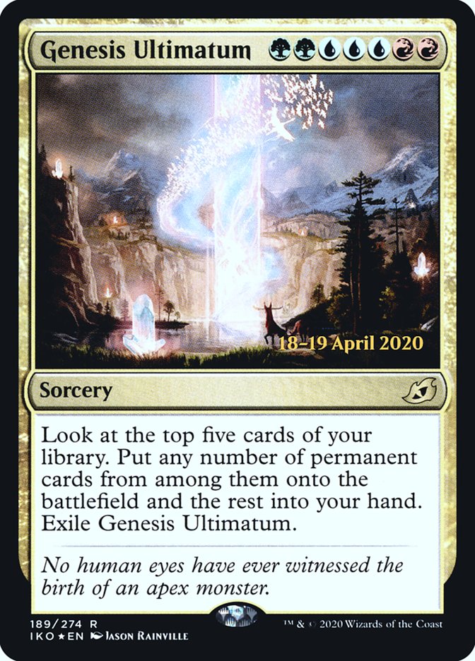 Genesis Ultimatum  [Ikoria: Lair of Behemoths Prerelease Promos] | Dumpster Cat Games